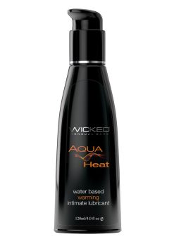 Wicked Aqua Heat Water Based Warming Intimate Lubricant 4 Ounce Pump