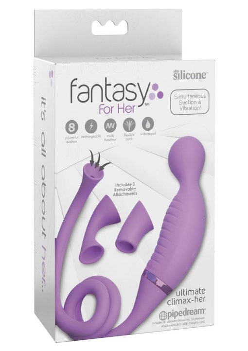 Fantasy For Her Ultimate Climax Her Silicone Rechargeable Waterproof Purple - Image 2