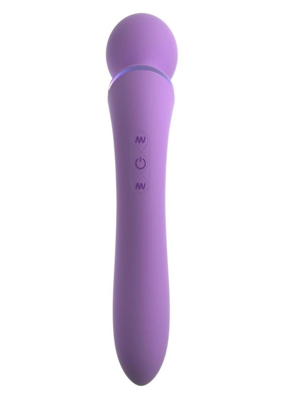 Fantasy For Her Duo Wand Massage-Her Silicone Rechargeable Waterproof - Purple