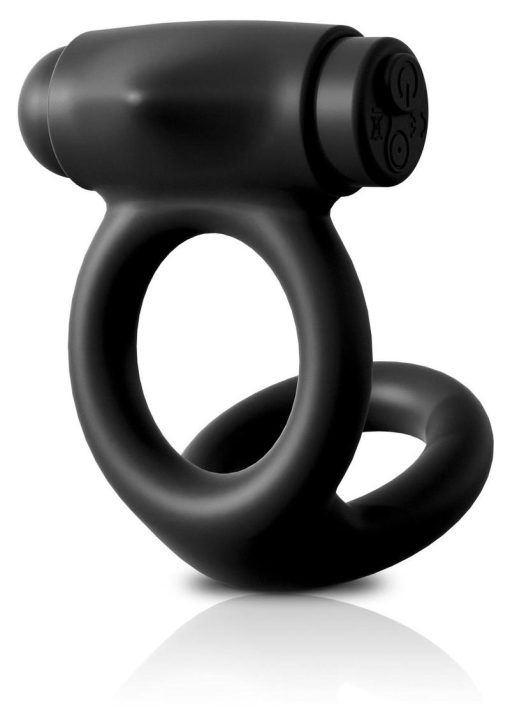 Sir Richards Control Vibe Cock And Ball Cock Ring Silicone Rechargeable Waterproof Black - Image 3