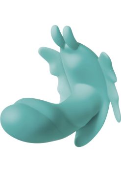 The Butterfly Effect Rechargeable Silicone Dual Motor Vibrator with Remote Control - Teal