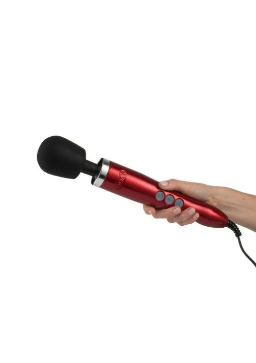 DOXY Die Cast Plug-In Vibrating Wand Body Massager Metal Red - Image 3