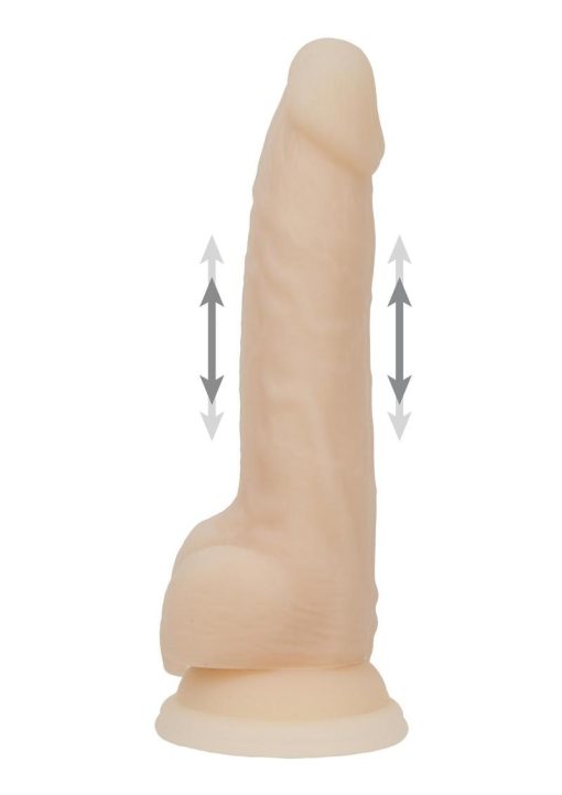 Naked Addiction Silicone Rechargeable Thrusting Dildo 9in - Vanilla - Image 3