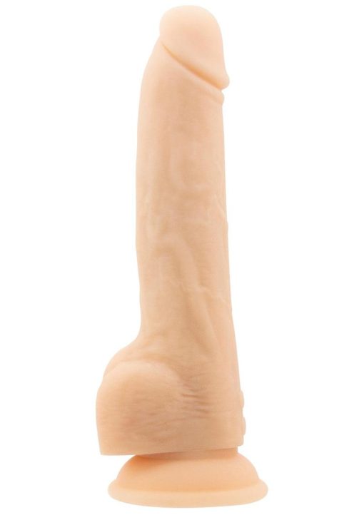 Naked Addiction Silicone Rechargeable Thrusting Dildo 9in - Vanilla - Image 4