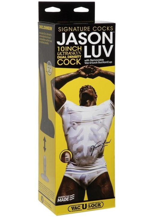 Signature Cocks Jason Luv Dildo 10in - Chocolate - Image 2