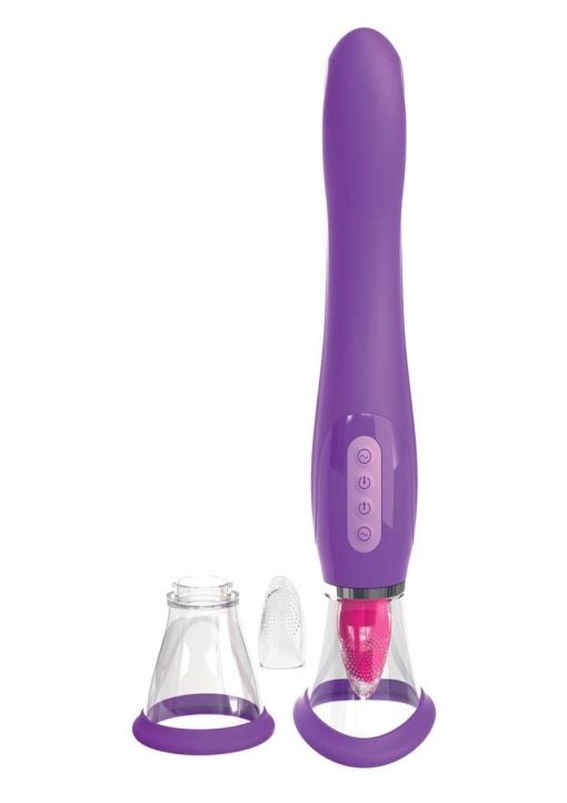 Fantasy For Her Her Ultimate Pleasure Silicone Vibrating Multi Speed USB Rechargeable Clit Stimulator Waterproof Purple - Image 3