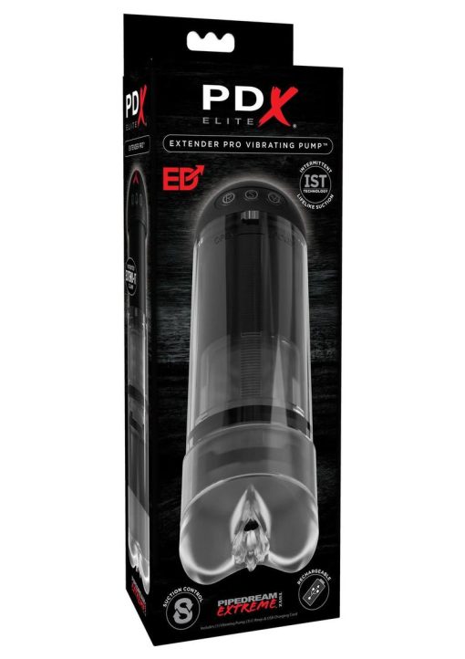 Pdx Extender Pro Vibrating Penis Pump Male Masturbator Rechargeable - Image 2