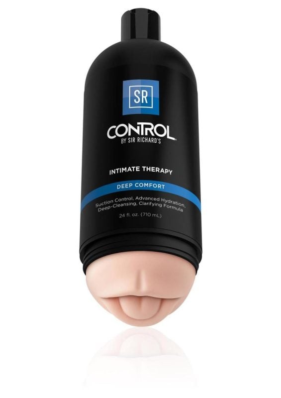 Sir Richard`s Control Intimate Therapy-Deep Comfort Masturbator - Oral - Black/Vanilla