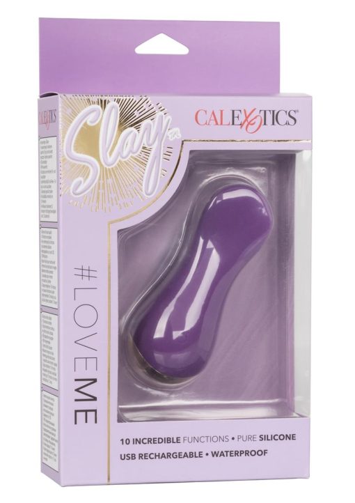 Slay Lover Massager Vibrating Multispeed Silicone Purple - Image 2