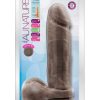 Au Naturel Dildo With Balls 9.5in - Chocolate - Image 2