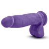 Au Naturel Bold Pleaser Dildo with Suction Cup 7in - Purple