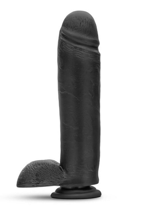 Au Naturel Bold Huge Dildo 10.5 inch Suction Cup Non Vibrating Black - Image 3