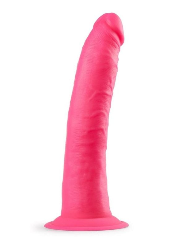 Neo Elite Silicone Dual Density Dildo 7.5in - Neon Pink