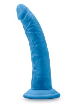 Neo Elite Silicone Dual Density Cock 7.5in - Neon Blue