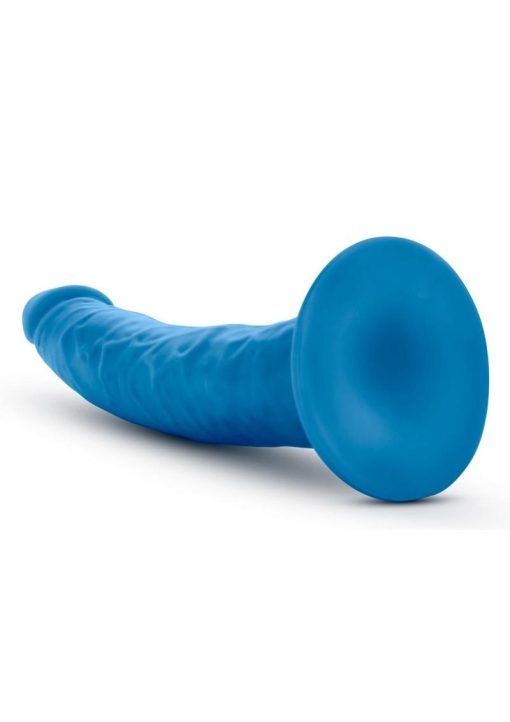 Neo Elite Dual Density Cock With Suction Cup Silicone Neon Blue 7.5 inch - Image 4