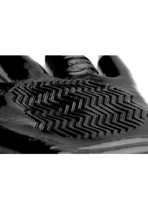 Master Seriess Extra Long Textured Fisting Glove Black 15.5 Inches - Image 3