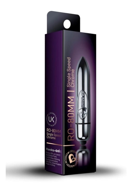 Rocks Off 80 Single Speed Bullet Waterproof Chrome - Image 2