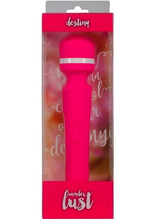 Wonderlust Destiny Water Resistant Rechargeable Silicone Multi Function Pink - Image 2