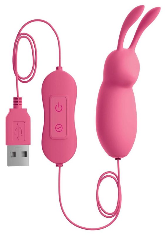 OMG! Bullets #Cute USB-Powered Silicone Vibrating Bullet - Pink