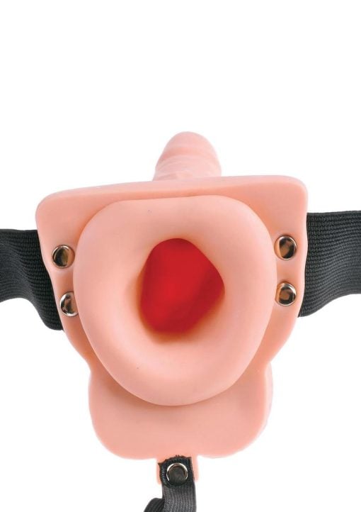 Fetish Fantasy Hollow Rechargeable Strap-On With Remote Control Flesh 6 Inches - Image 3