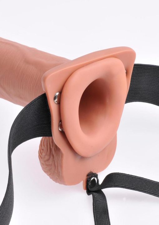 Fetish Fantasy Rechargeable Hollow Strap-on With Remote 10 inches Tan - Image 3