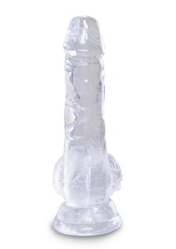 King Cock Clear Dildo with Balls 5in - Clear