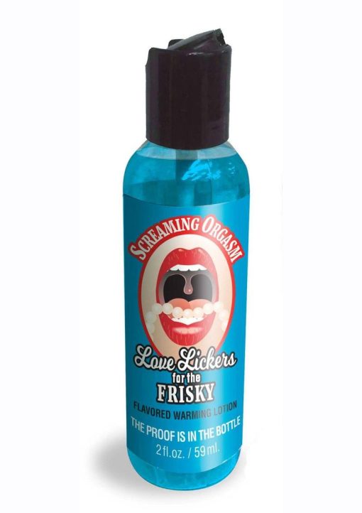Love Lickers Raspberry Flavored Warming Massage Oil 1.76oz -Screamin Orgasm