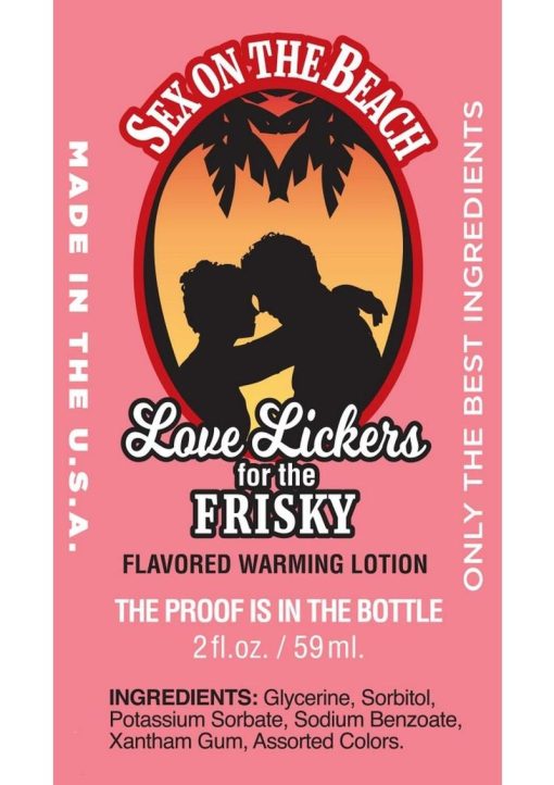 Love Lickers Passion Fruit Flavored Warming Massage Oil 1.76oz - Sex On The Beach - Image 2
