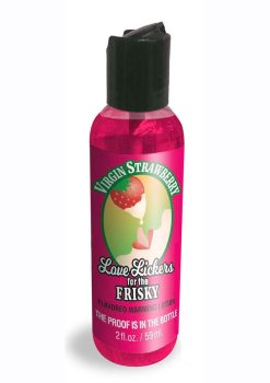 Love Lickers Strawberry FLavored Warming Massage Oil 1.76oz - Virgin Strawberry
