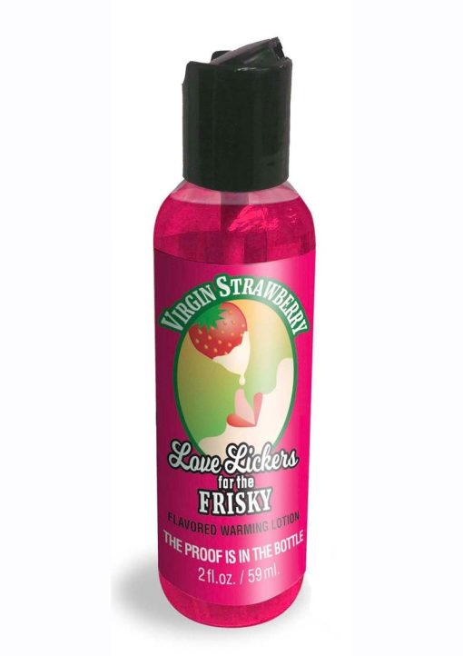 Love Lickers Strawberry FLavored Warming Massage Oil 1.76oz - Virgin Strawberry