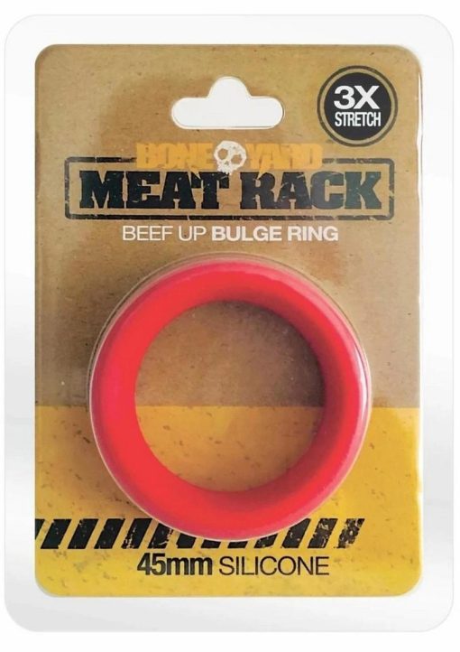 Boneyard Meat Rack Beef Up Bulge Ring 3X Stretch Silicone Cock Ring - Red - Image 2