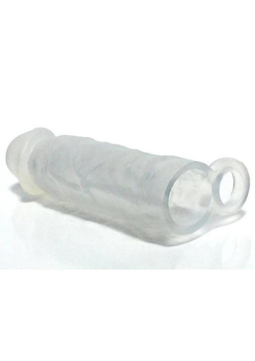 Boneyard Meaty 3X Stretch Silicone Penis Extender 6.5in - Clear - Image 4