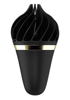 Satisfyer Sweet Treat Silicone Clitoral Vibrator - Black/Gold