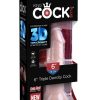 King Cock Plus Triple Density Dildo 6in - Vanilla - Image 2