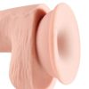 King Cock Plus Triple Density Dildo with Balls 5in - Vanilla - Image 3