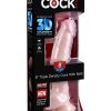 King Cock Plus Triple Density Dildo with Balls 8in - Vanilla - Image 2
