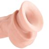 King Cock Plus Triple Density Dildo with Balls 8in - Vanilla - Image 3