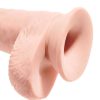 King Cock Plus Triple Density Fat Dildo with Balls 10in - Vanilla - Image 3