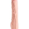 King Cock Plus Triple Density Dildo with Balls 12in - Vanilla