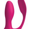 Threesome Double Ecstasy Silicone Rechargeable Vibrator With Remote Control - Pink - Image 3