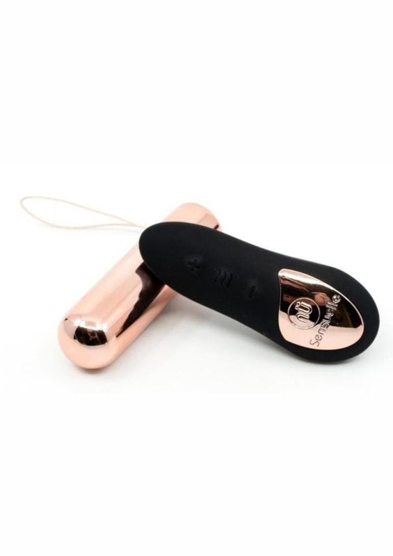 Nu Sensuelle Rechargeable Silicone Bullet Plus with Remote Control  - Rose Gold