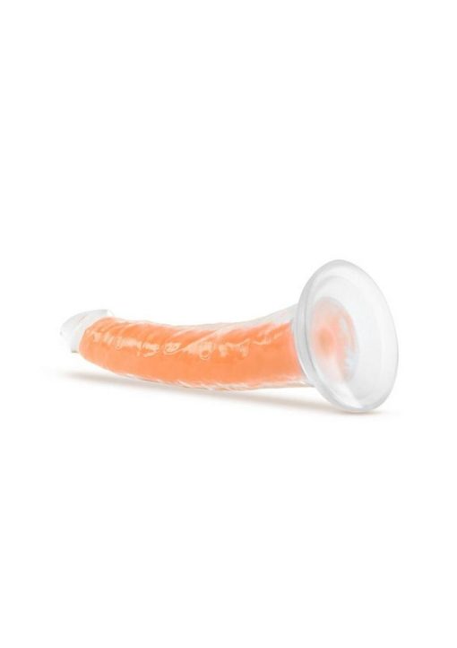 Neo Elite Glow in the Dark Dildo 7.5in - Orange - Image 4