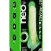 Neo Elite Glow in the Dark Dildo With Balls 7.5in - Green - Image 2