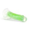 Neo Elite Glow in the Dark Dildo With Balls 7.5in - Green - Image 3