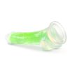 Neo Elite Glow in the Dark Dildo With Balls 7.5in - Green - Image 4