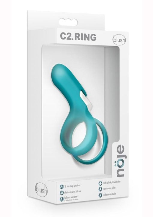 Noje C2 Rechargeable Silicone Cock Ring - Juniper - Image 2