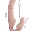 Strap U Inflatable Rechargeable Silicone Ergo Fit Strapless Strap-On with Remote Control - Vanilla - Image 4