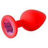 The 9`s - Booty Talk Silicone Butt Plug F Yeah - Red