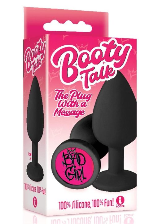 The 9's - Booty Calls Silicone Butt Plug Bad Girl - Black - Image 2