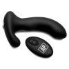Alpha-Pro P-Massage Prostate Stimulator with Stroking Bead Tip and Remote Control - Black